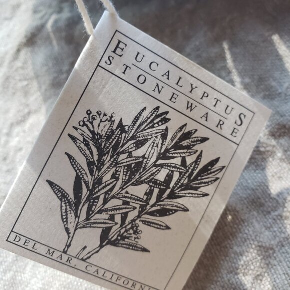 Eucalyptus Stoneware Basket Handmade in Del Mar California - Picture 12 of 15